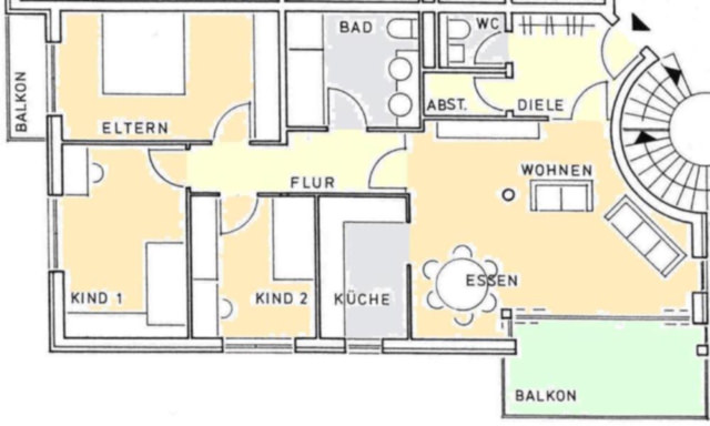 Grundriss 4 Zi
